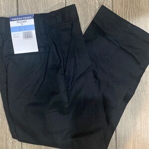 Boys New Black Dress Pants French Toast Relaxed fit size 8
